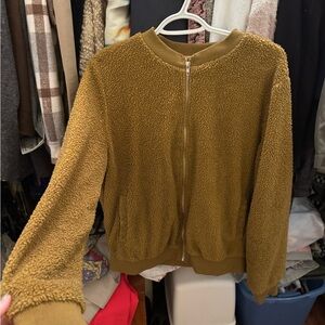 Women's Tan Sherpa Jacket